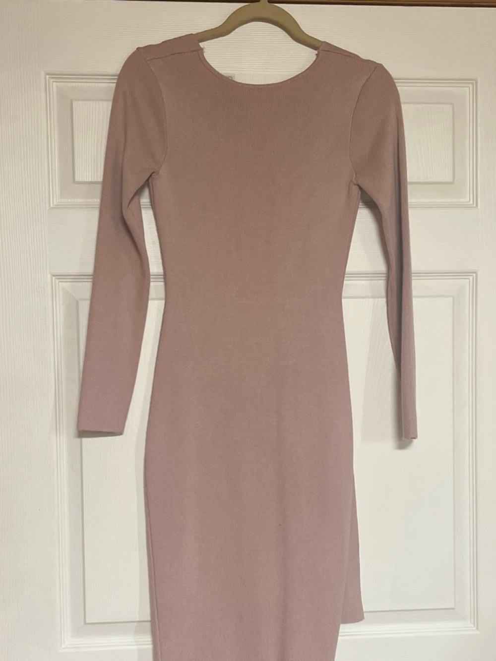 Long Sleeve Bodycon Dress in Dusty Rose
